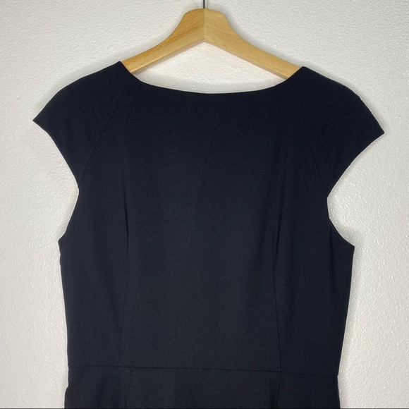 Theory Syerra Wool Blend Sheath Polished Suiting Black Dress Women's 6 - Picture 8 of 9
